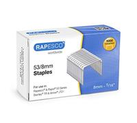 Rapesco Agrafes galvanisées 0750 Type 53/8 mm Lot de 5000