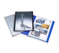 Rapesco 0907 Chemise de Présentation avec 10 Pochettes (20 Vues) A4, Bleu