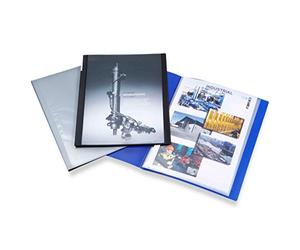 Rapesco 0907 Chemise de Présentation avec 10 Pochettes (20 Vues) A4, Bleu