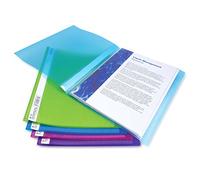 Rapesco 0915 Chemise de Présentation Flexible, 10 Pochettes, A4, Couleurs Assorties, Lot de 10