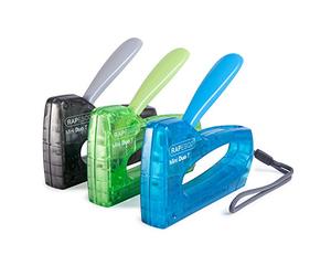 Rapesco 0953 T8-Mini Set, Lot de 3 Agrafeuses avec 1800 Agrafes 13/6 mm, Bleu, Vert et Noir