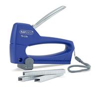 Rapesco Agrafeuse murale 0955 Germ-Savvy T8-Lite Antibactérienne, 300 agrafes 13/6 mm, Bleu/Chrome