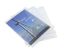 Rapesco 1040 ECO Pochette à Bouton Pression, A4, Transparent, Lot de 5
