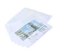 Rapesco 1042 ECO Pochette à Bouton Pression, A3, Transparent, Lot de 5