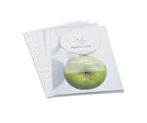 Rapesco 1104 ECO Pochettes Plastiques Perforées, A4, Lot de 100