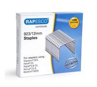 Rapesco 1238 Agrafes Galvanisé 923/12 mm, Type 23, Lot de 1000