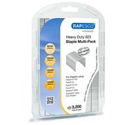 Rapesco 1246 Selection d'Agrafes de Type 923 en Plusieurs Tailles, 8 mm, 10 mm, 12 mm et 13 mm, Lot de 3200
