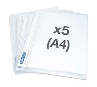 Rapesco 1258 Porte-Documents à Soufflet A4, Incolore, Lot de 5