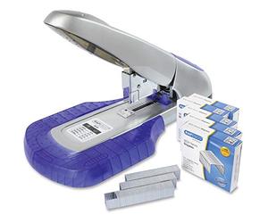 Rapesco 1278 Agrafeuse Grande Capacité AV-69 avec Plateforme d'Agrafage et 5000 Agrafes 923/15 mm (Type 23), Argent/Violet