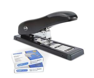 Rapesco 1307 ECO Agrafeuse HD-100 et 2000 Agrafes de Type 923/10 mm, Noir | Usage intensif, Capacité 100 Feuilles