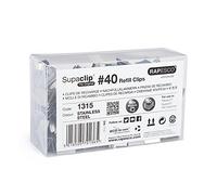 Rapesco 1315 Supaclip 40 Emballage en Vrac de Pinces de Recharge en Acier Inoxydable, Lot de 350