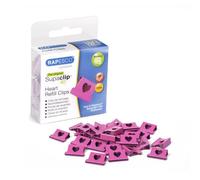 Rapesco 1334 Supaclip 40 Pinces de Recharge Cœurs, Fuchsia, Lot de 100