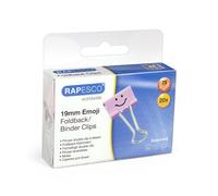 Rapesco 1349 Pinces à Double Clip 19 mm, Rose Pastel, Lot de 20