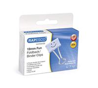 Rapesco 1350 Pinces à Double Clip 19 mm, Bleu Pastel, Lot de 20