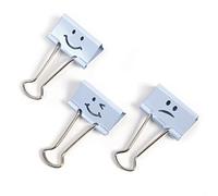 Rapesco 1350 Pinces à Double Clip 19 mm, Bleu Pastel, Lot de 20