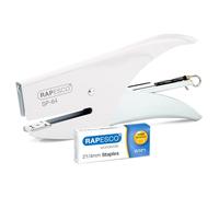 Rapesco 1381 SP-64 Pince-Agrafeuse et 1000 Agrafes de Type 21/4 mm, Capacité de 12 Feuilles, Blanc