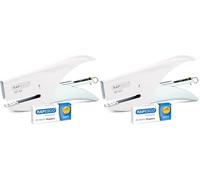 Rapesco 1381 SP-64 Pince-Agrafeuse et 1000 Agrafes de Type 21/4 mm, Capacité de 12 Feuilles, Blanc (Lot de 2)