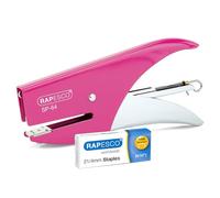 Rapesco 1382 SP-64 Pince-Agrafeuse et 1000 Agrafes de Type 21/4 mm, Capacité de 12 Feuilles, Fuschia