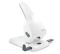 Rapesco 1383 Zero-65 Perforatrice à 2 trous en Métal à Grande Capacité, Capacité de 65 Feuilles, Blanc