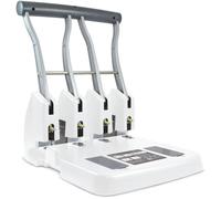 Rapesco 1407 ECO P4400 Perforatrice à 4 Trous de Haute Capacité, Capacité de 150 Feuilles, Blanc Doux
