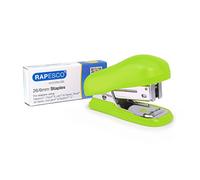 Rapesco 1411 Bug Mini Agrafeuse et 1000 Agrafes de Type 26/6 mm, Vert | Capacité 12 Feuilles