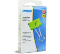 Rapesco Pinces à double clip 1421 — 19 mm (Coche) — Vert — Lot de 80