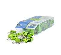 Rapesco 1423 Pinces à Double Clip Souriantes 19 mm, Vert, Lot de 80