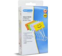 Rapesco 1428 Pinces à Double Clip Sourire 19 mm, Lot de 80