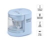 Rapesco 1447 Taille-Crayons Ps12-Usb Bleu Pastel
