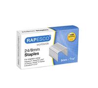 Rapesco 1456 Agrafes en acier Galvanisé, 24/8mm, Lot de 1000