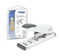 Rapesco 1461 ECO Agrafeuse HD-100 à Grande Capacité avec 3200 Agrafes de Type 923, Capacité de 100 Feuilles, Blanc Doux