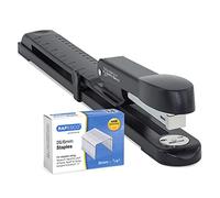 Rapesco 1464 Germ-Savvy Antibactérien, Marlin Agrafeuse Long-Bras et 5000 agrafes 26/6 mm, Noir