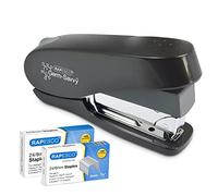 Rapesco Agrafeuse 1466 Germ-Savvy Luna – Antibactérienne, 50 feuilles, 2000 agrafes, Noir