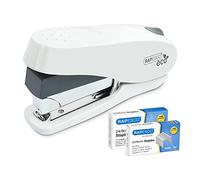 Rapesco Agrafeuse 1467 Germ-Savvy Luna – Antibactérienne ECO, 50 feuilles, 2000 agrafes, Blanc doux