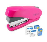 Rapesco 1468 Agrafeuse Luna à Moindre Effort avec 2000 Agrafes, Capacité 50 Feuilles, Rose Fuchsia