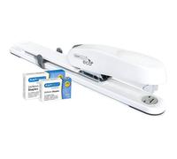 Rapesco 1481 790 ECO Agrafeuse Long Bras à grande capacité-Rechargement frontal Boîte de 1000 Agrafes 26-6-24-8 mm Blanc 148