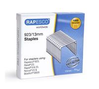 Rapesco 1484 Agrafes Galvanisées Résistantes de Type 923/13 mm, Lot de 1000
