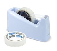 Rapesco 1488 Dévidoir de Ruban Adhésifs 500 et 2 Rouleaux, Bleu Pastel