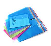Rapesco 1494 ECO Pochette à Bouton Pression Recy A4+, Lot de 20
