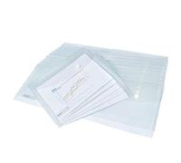Rapesco 1501 ECO Pochette à Bouton Pression Recy 5, Transparent, Lot de 50