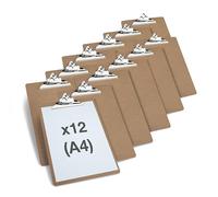 Rapesco 1521A Business Pack: 12 Porte-Blocs en Panneaux Durs à Grande Capacité, A4, Marron