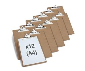 Rapesco 1521A Business Pack: 12 Porte-Blocs en Panneaux Durs à Grande Capacité, A4, Marron