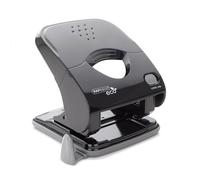 Rapesco 1525 ECO X5-40ps Perforatrice 2-Trous à Moindre Effort, Capacité de 40 Feuilles, Noir