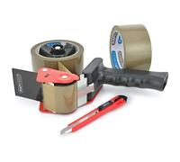 Rapesco 1556 Germ-Savvy Antibactérien 960 Dévidoir de Ruban Adhésif avec 2 Rubans d'Emballage Marron