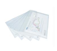 Rapesco 1588 ECO Pochette à Bouton Pression Recy 5, Transparent, Lot de 5