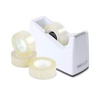 Rapesco Dévidoir pour ruban adhésif 1620 300, noyau 25 mm, 4 rouleaux, blanc