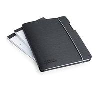Rapesco 1637 Dossier De Conférencier et 3 x Blocs-Notes de Recharge avec 160 Feuilles, A5, Noir