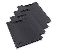 Rapesco 1641 Germ-Savvy Antibactérien, Porte-Blocs à Rabat A4, Noir, Lot de 4