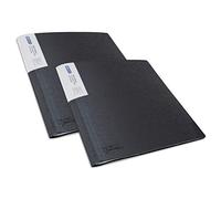 Rapesco 1644 Protège-Document avec Protection Antibactérienne, 40 Pochettes, A4, Noir, Lot de 2