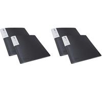 Rapesco 1644 Protège-Document avec Protection Antibactérienne, 40 Pochettes, A4, Noir, Lot de 4